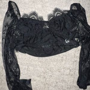 SHEIN Lace Crop Top